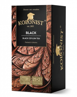 Чай "Kolonist" "BLACK" чорний 25*2г сашет