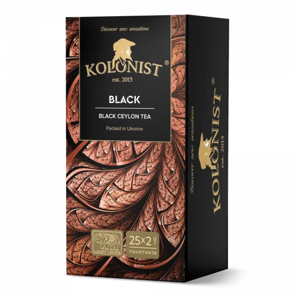 Чай "Kolonist" "BLACK" чорний 25*2г сашет